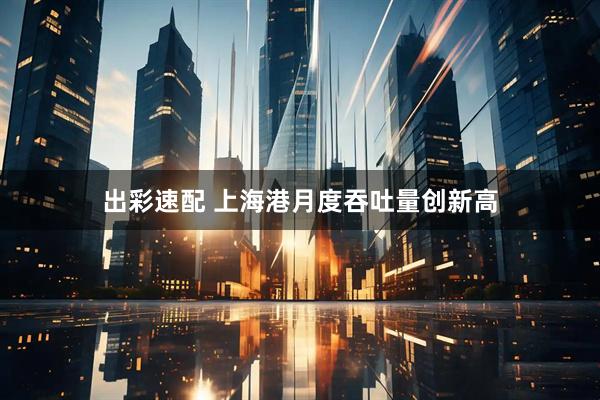 出彩速配 上海港月度吞吐量创新高